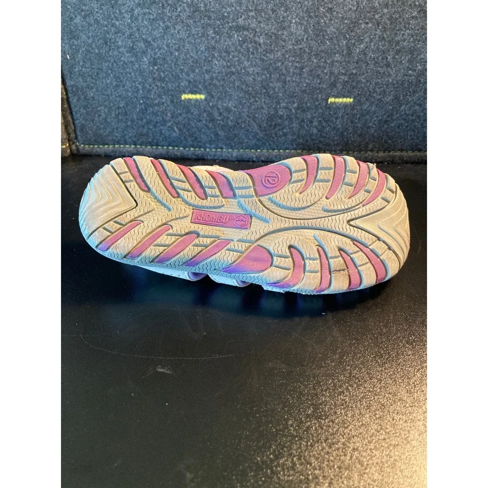 Khombu Dana Kids Grey Purple Closed Toe Sport Water Sandals Size 12 1182623